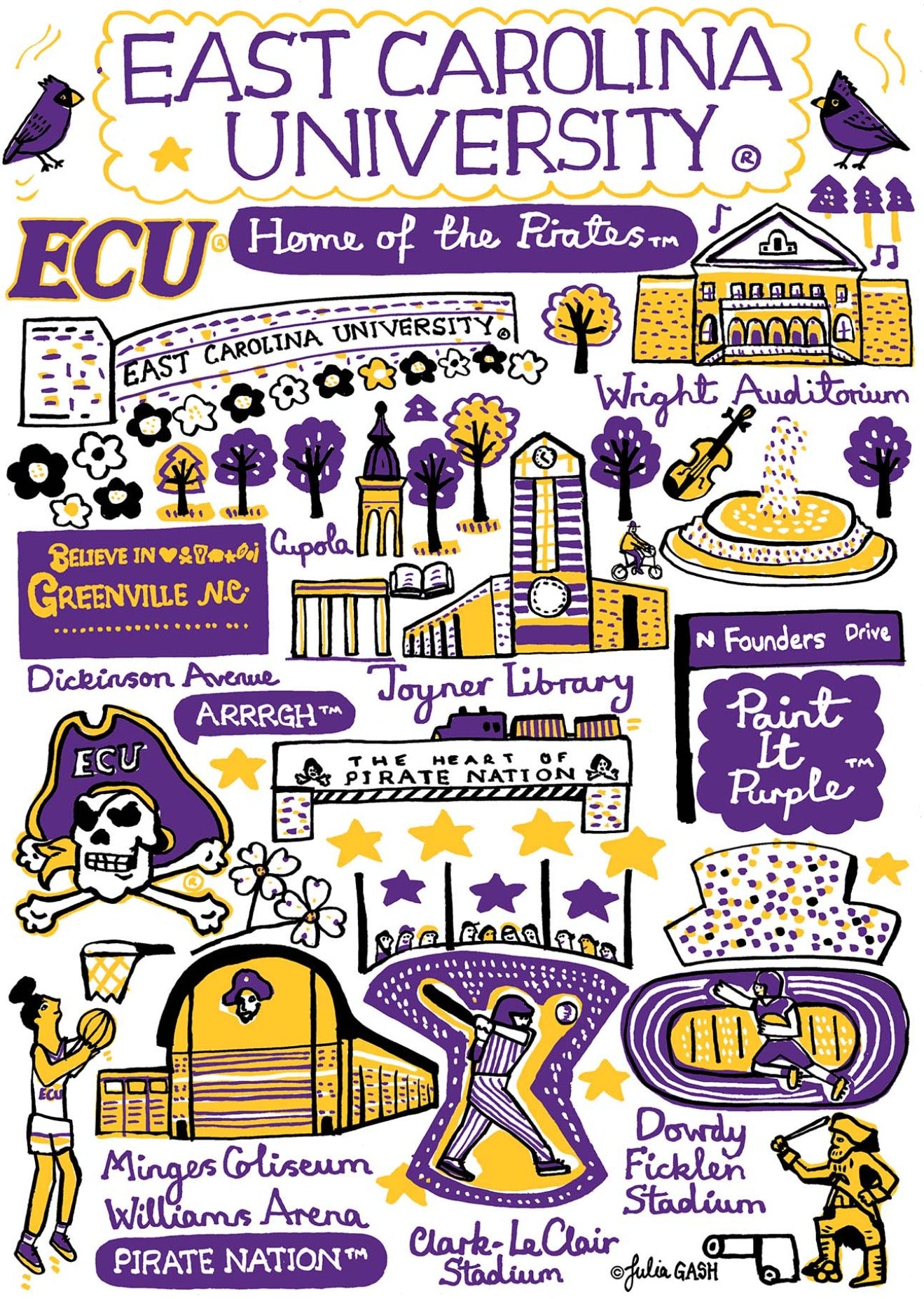 East Carolina University by Julia Gash