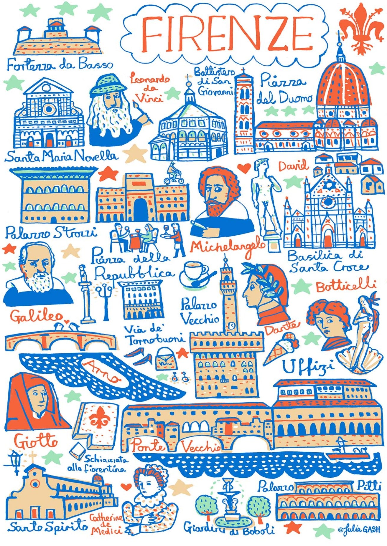 Firenze - Florence Art Print - Julia Gash