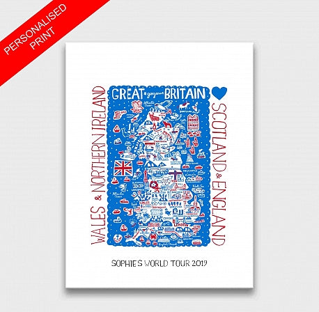 Great Britain by Dasher Art Print - Julia Gash