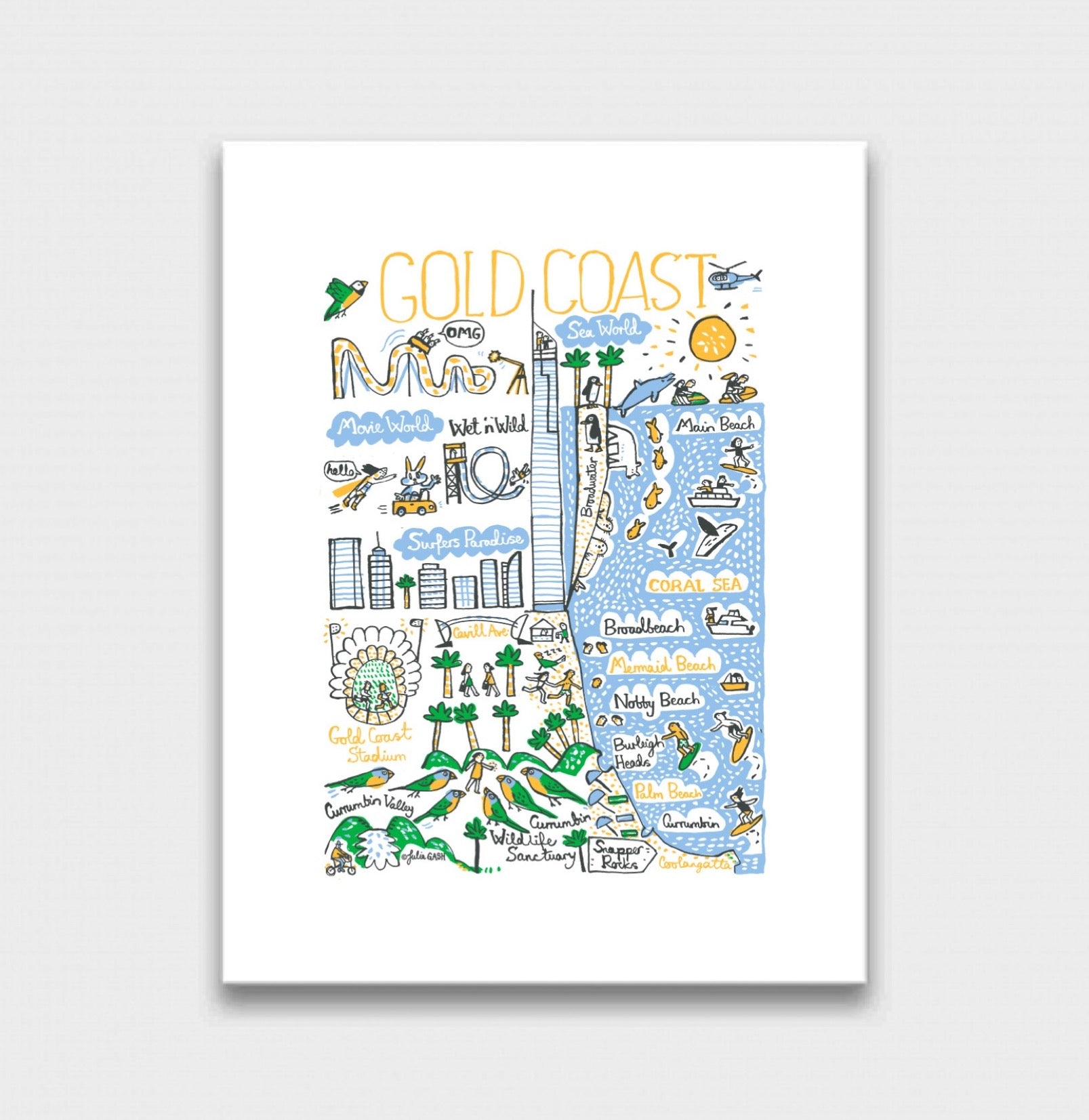 Gold Coast Art Print - Julia Gash