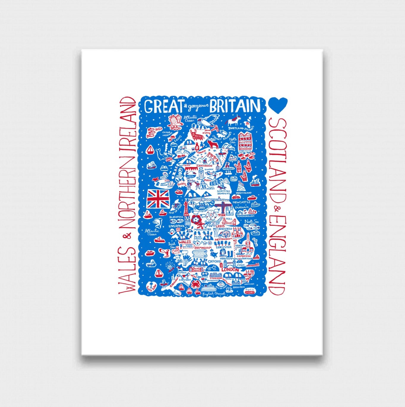 Great Britain by Dasher Art Print - Julia Gash