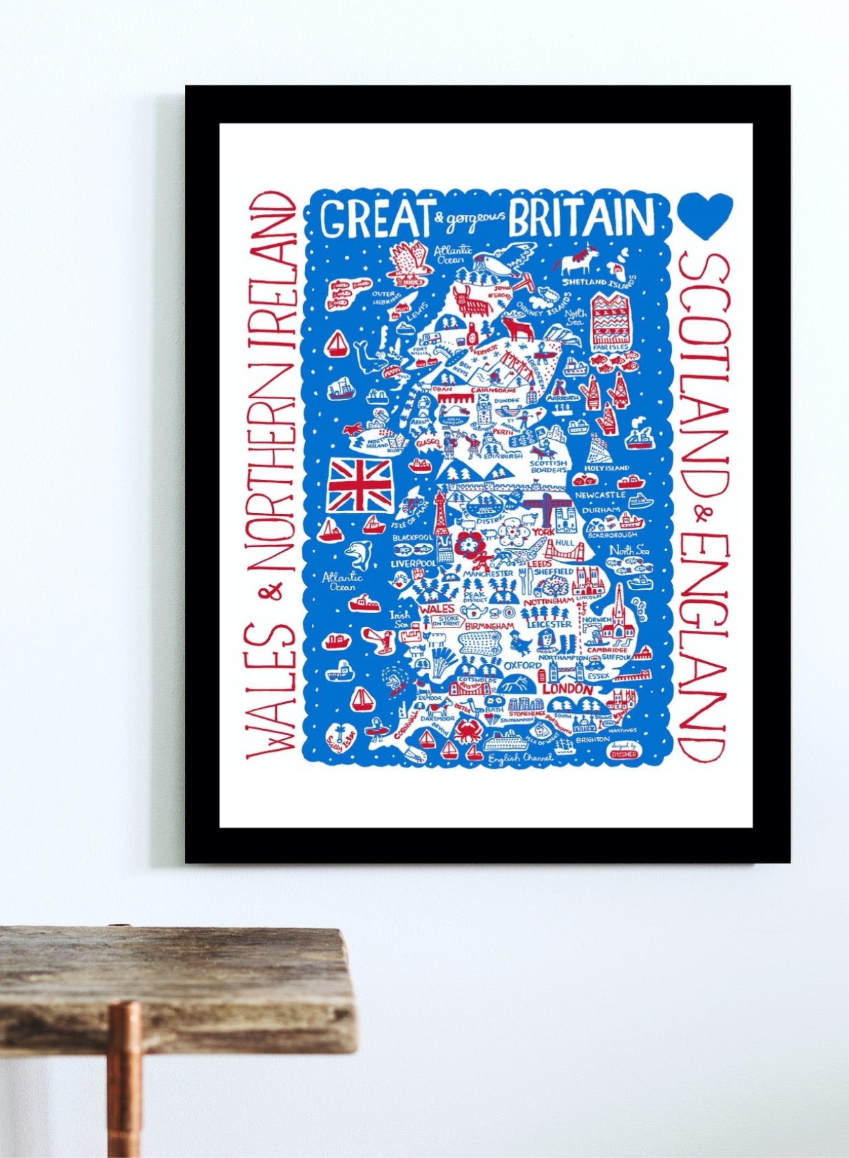 Great Britain by Dasher Art Print - Julia Gash