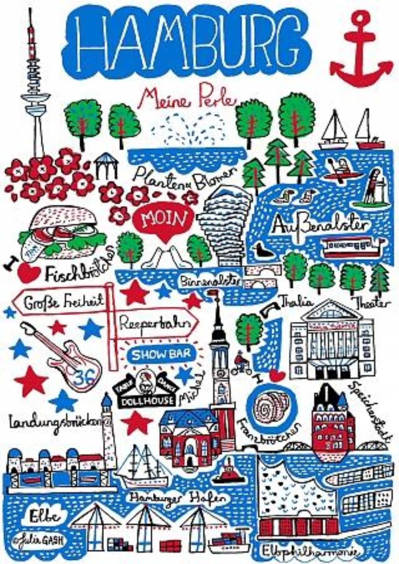 Hamburg Art Print - Julia Gash