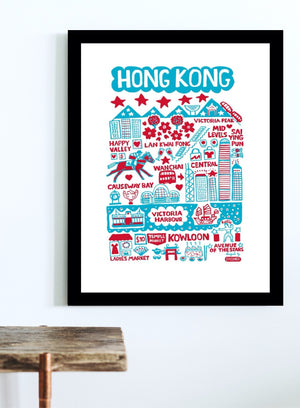 Hong Kong by Dasher Art Print - Julia Gash