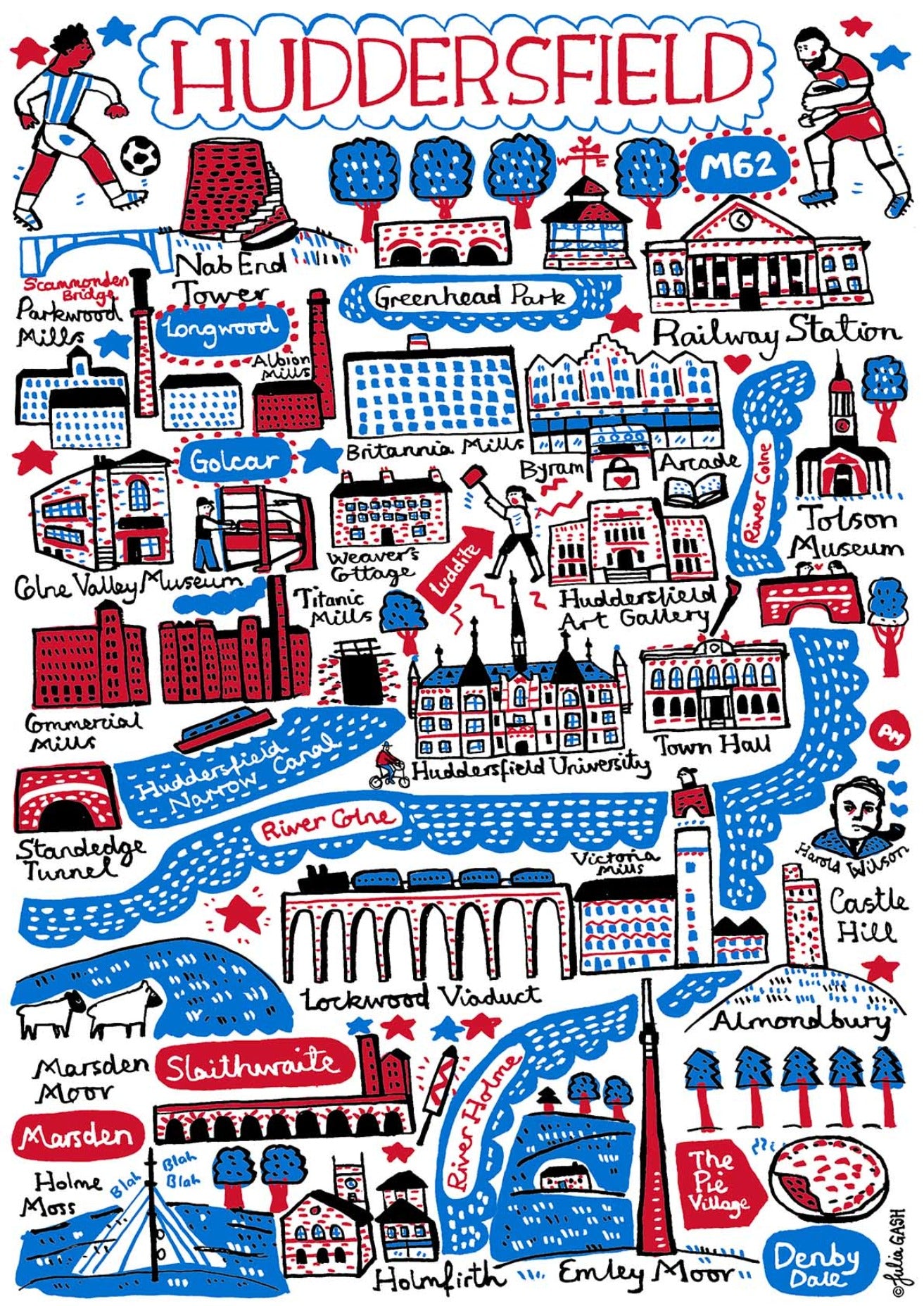 Huddersfield Art Print - Julia Gash