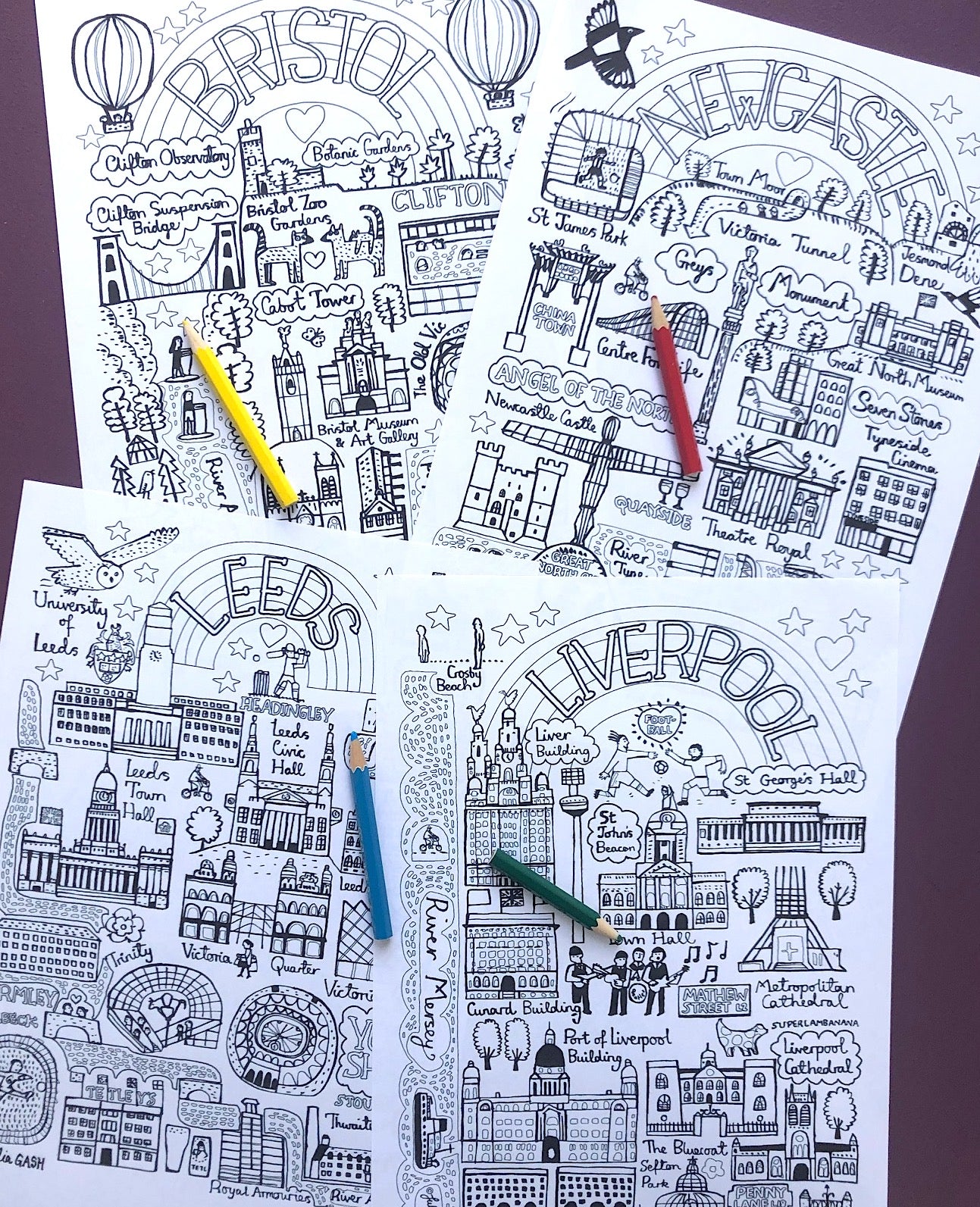 10 Cities That Made Britain Great - Colouring eBook - Julia Gash