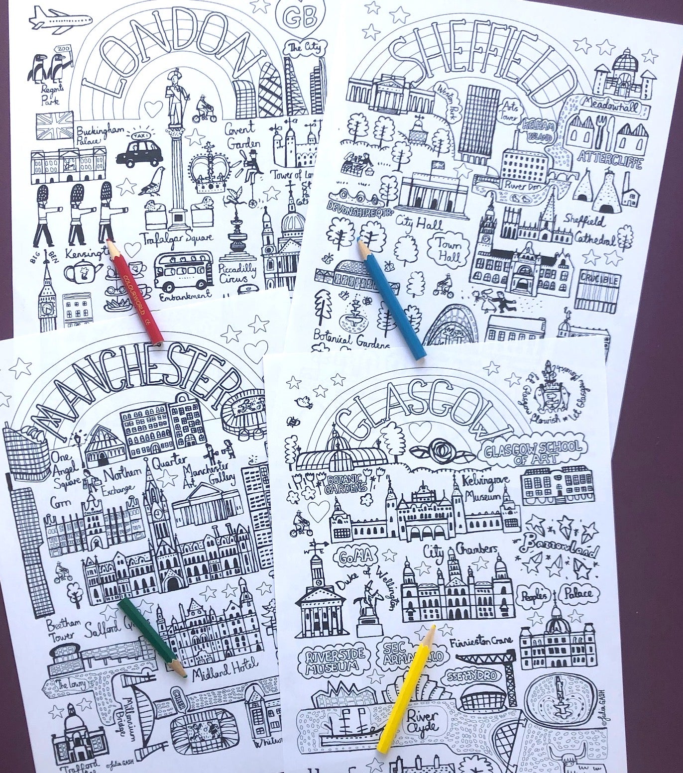 10 Cities That Made Britain Great - Colouring eBook - Julia Gash