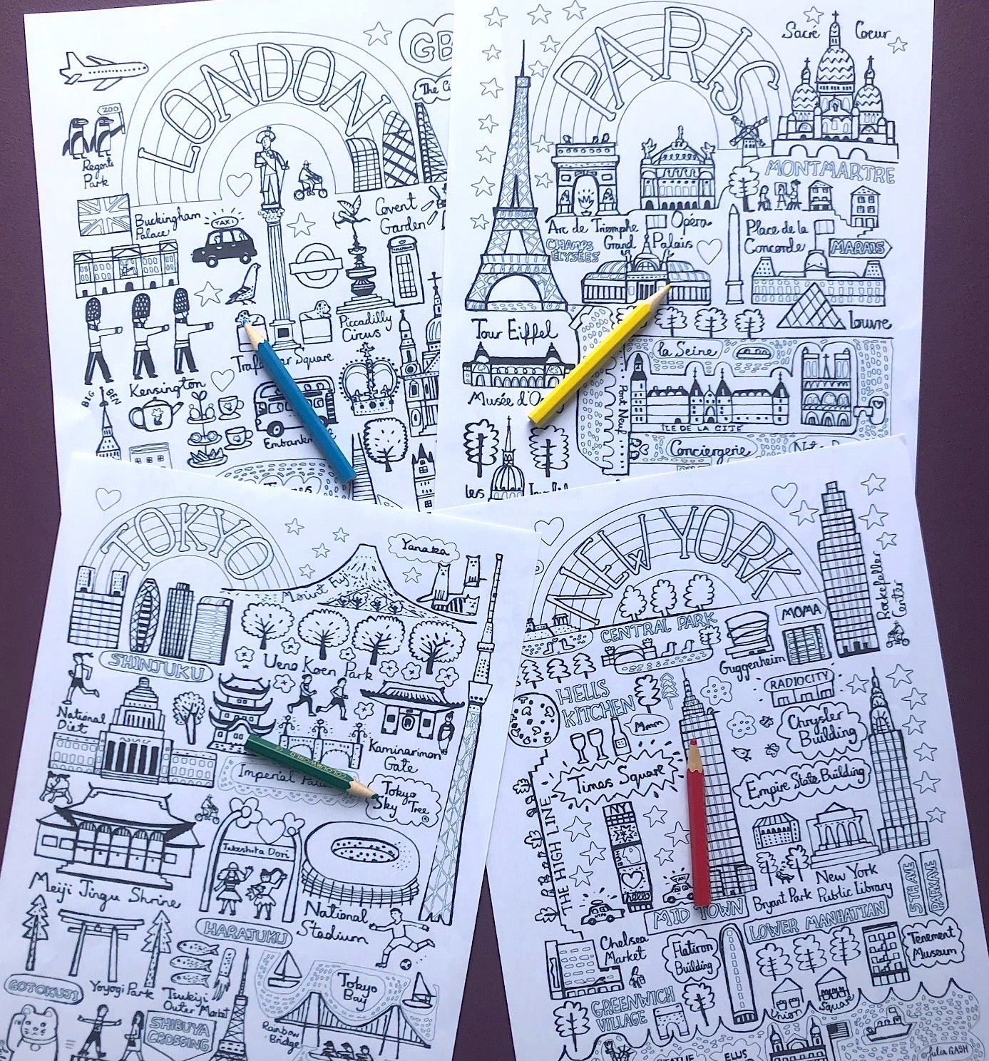 10 Cities That Rock The World - Colouring eBook - Julia Gash