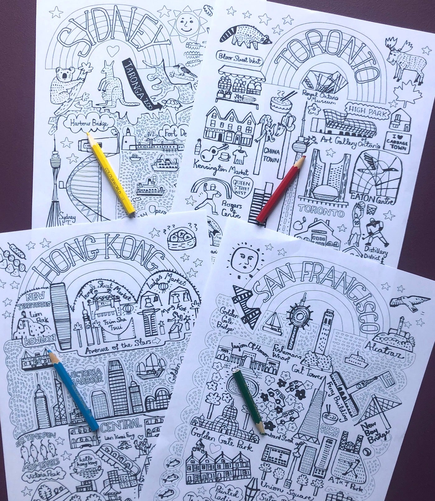 10 Cities That Rock The World - Colouring eBook - Julia Gash