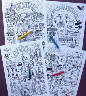 10 Cities That Rule The World - Colouring eBook - Julia Gash