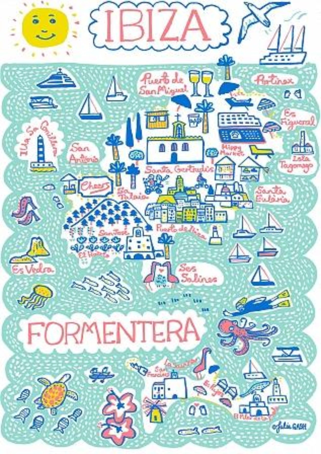 Ibiza Formentera Art Print - Julia Gash