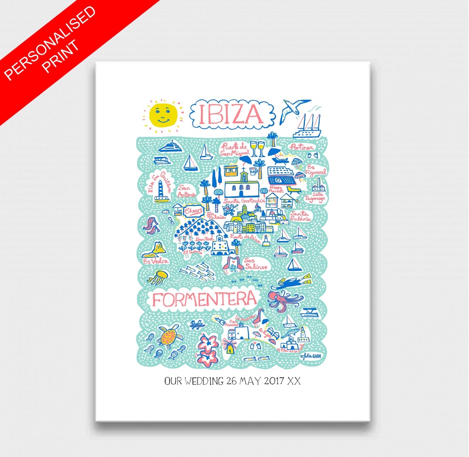 Ibiza Formentera Art Print - Julia Gash