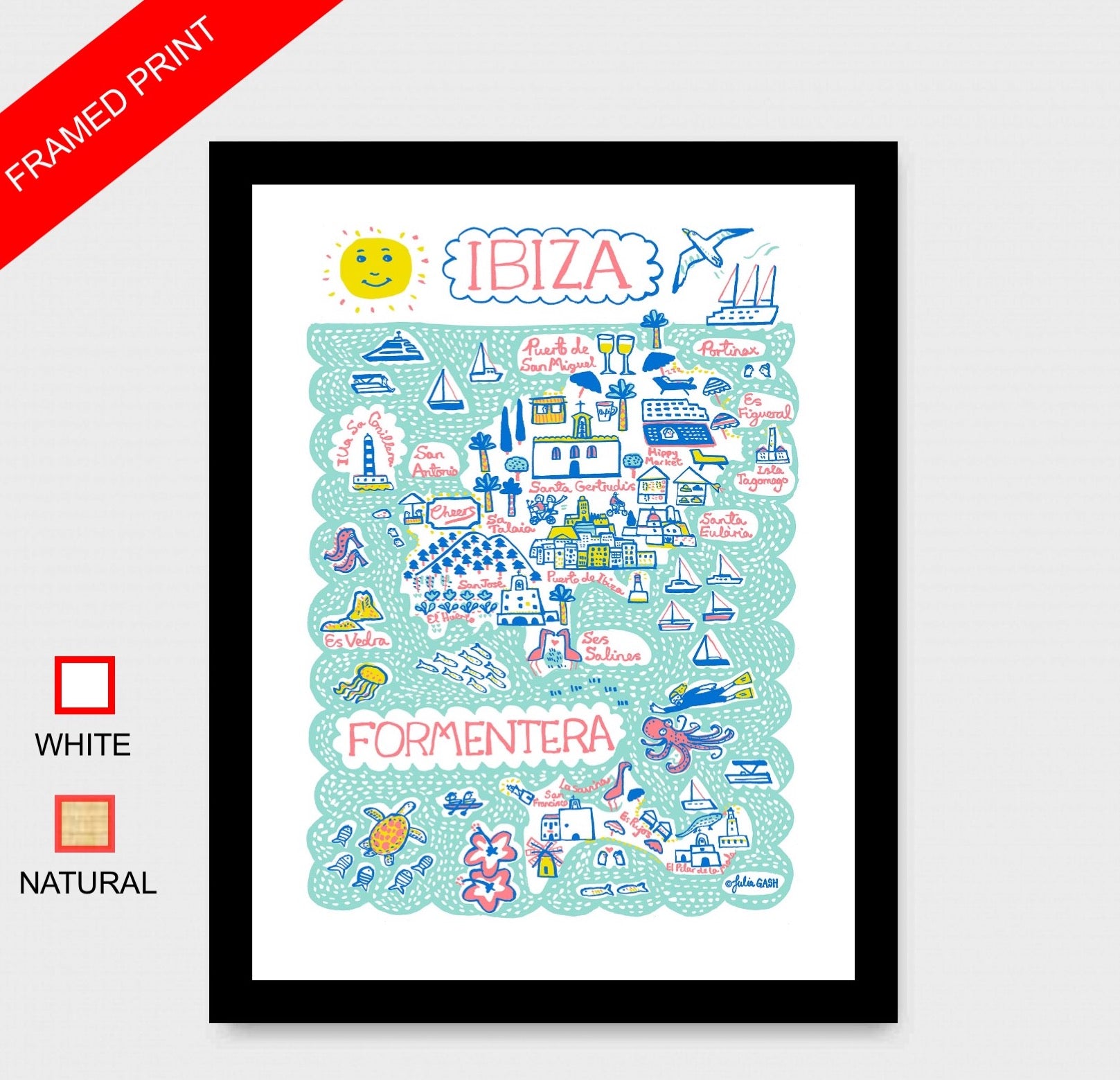 Ibiza Formentera Art Print - Julia Gash