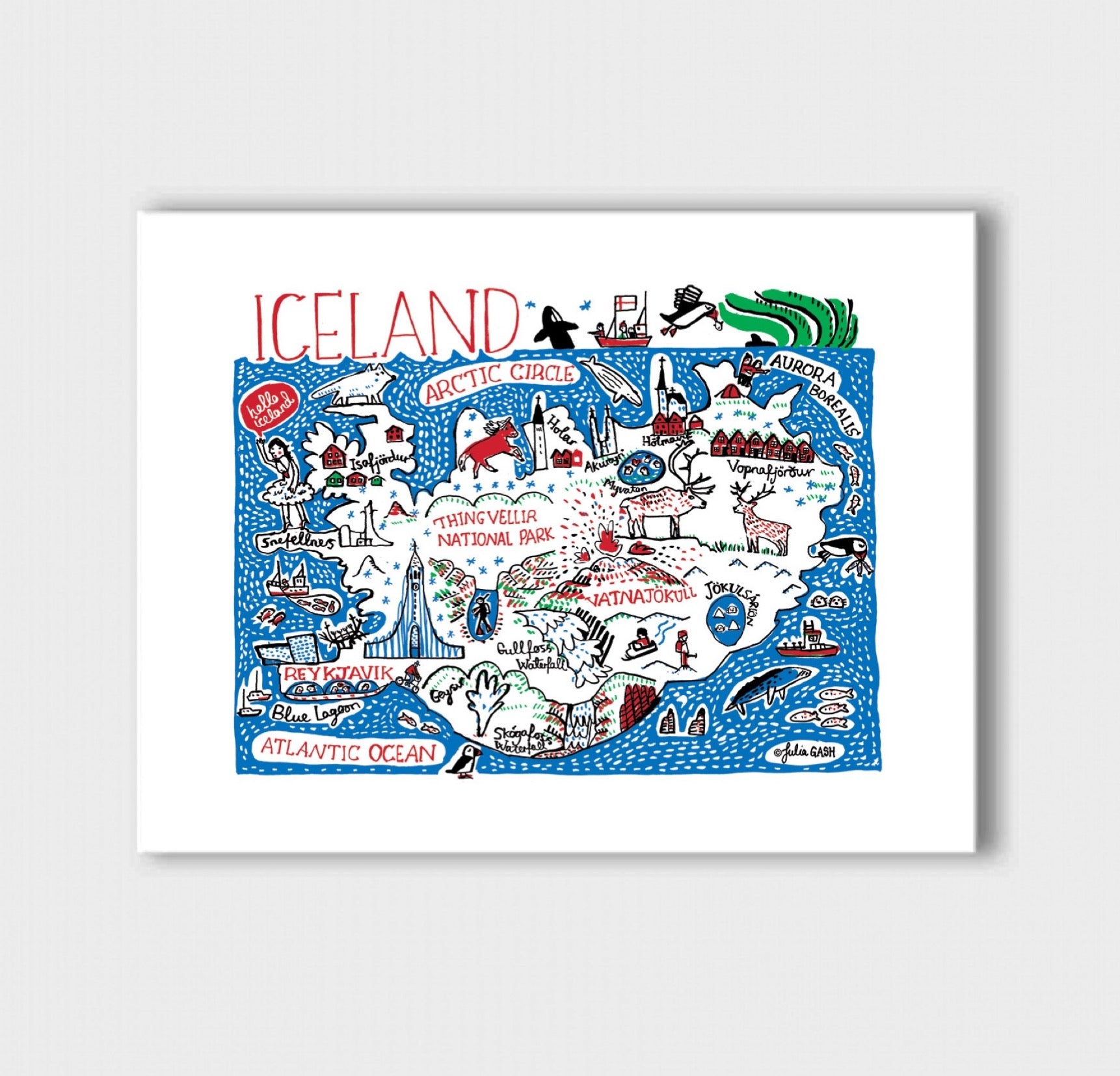 Iceland Reykjavik Art Print - Julia Gash