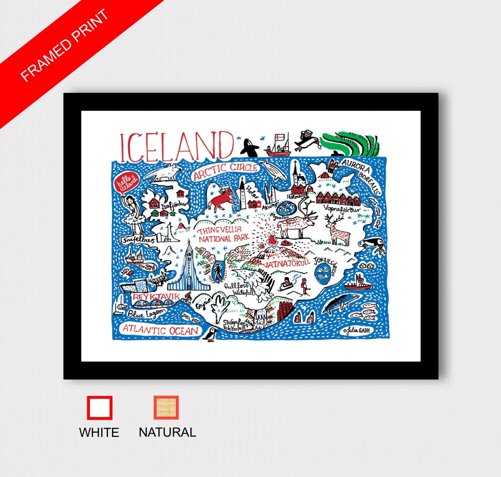 Iceland Reykjavik Art Print - Julia Gash