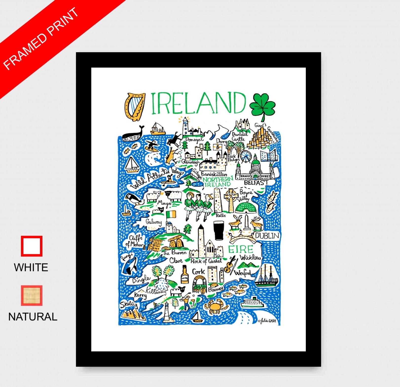 Ireland Rock of Cashel Blarney Stone Kells Galway Castle Art Print - Julia Gash