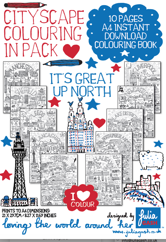 It's Great Up North - Colouring eBook - Julia Gash