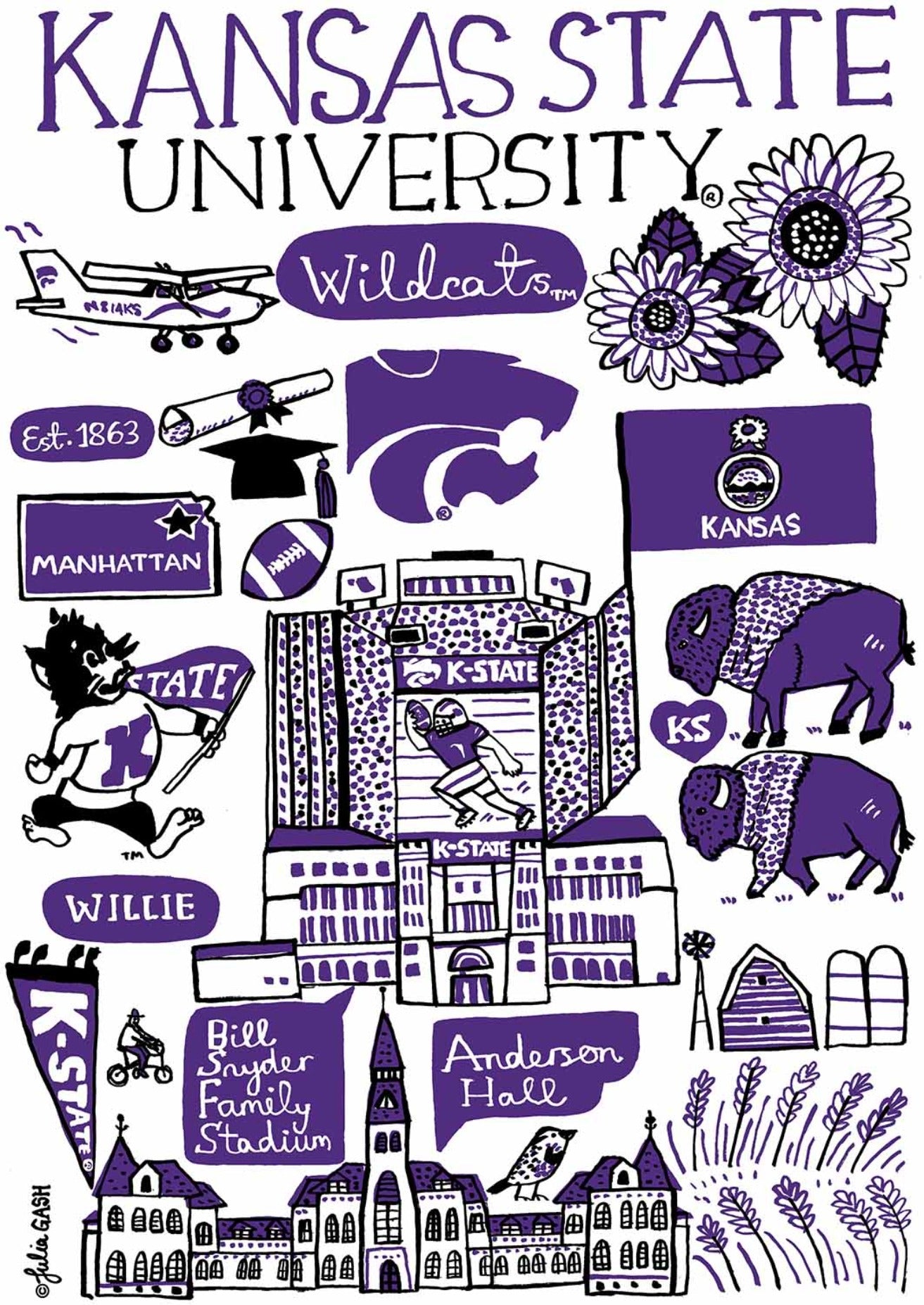 Kansas State University by Julia Gash