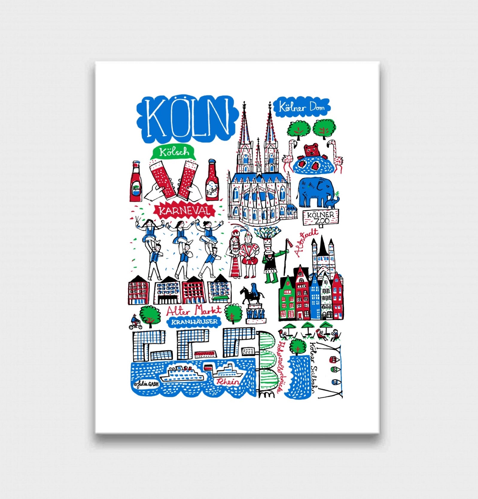 Cologne - Koln Art Print - Julia Gash