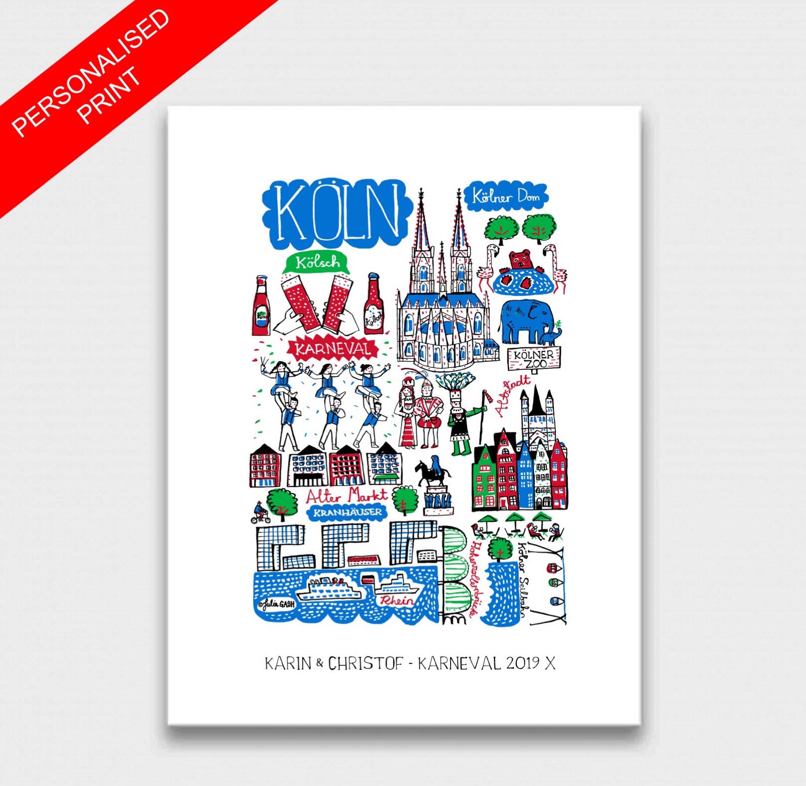 Cologne - Koln Art Print - Julia Gash