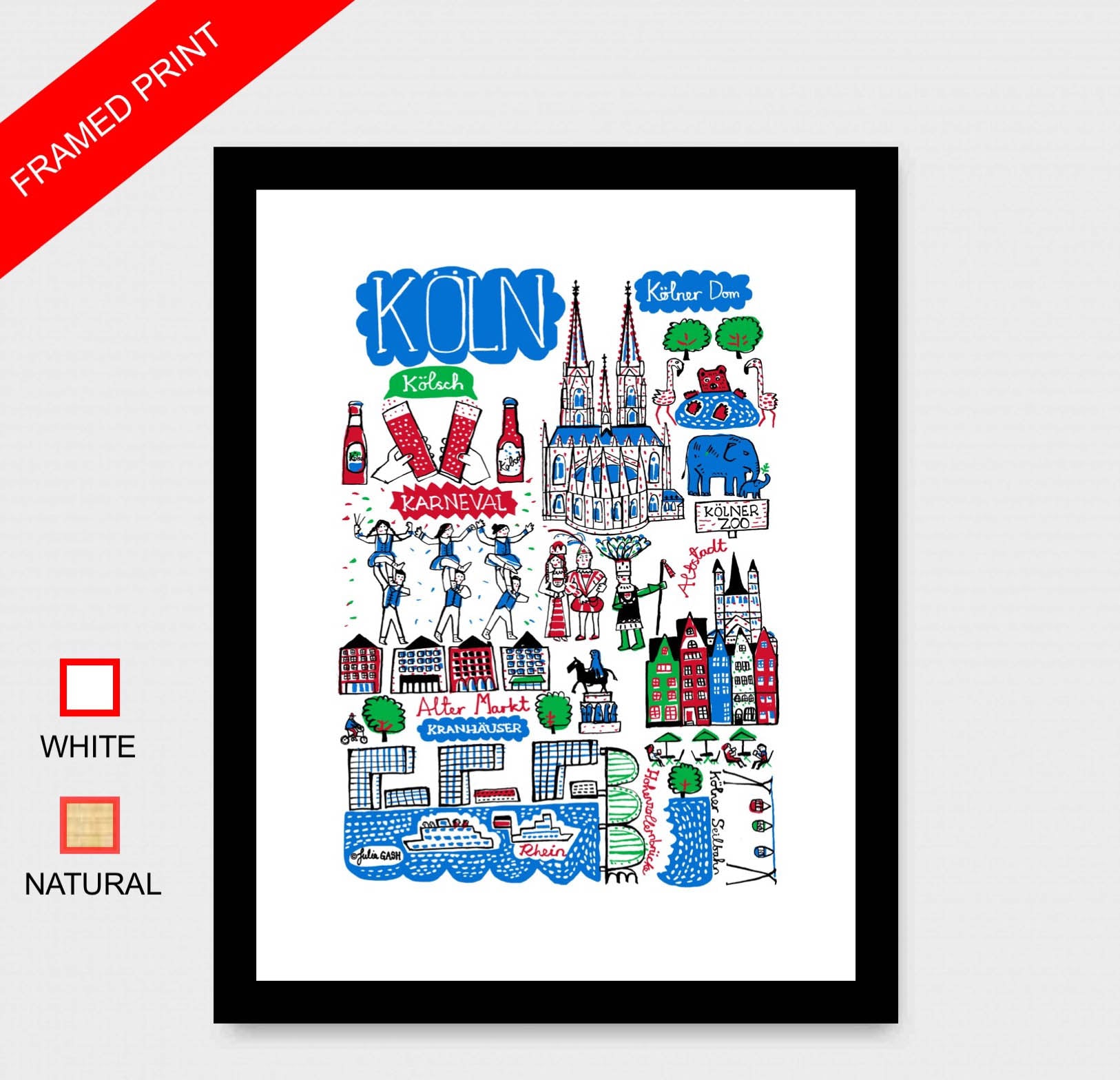 Cologne - Koln Art Print - Julia Gash