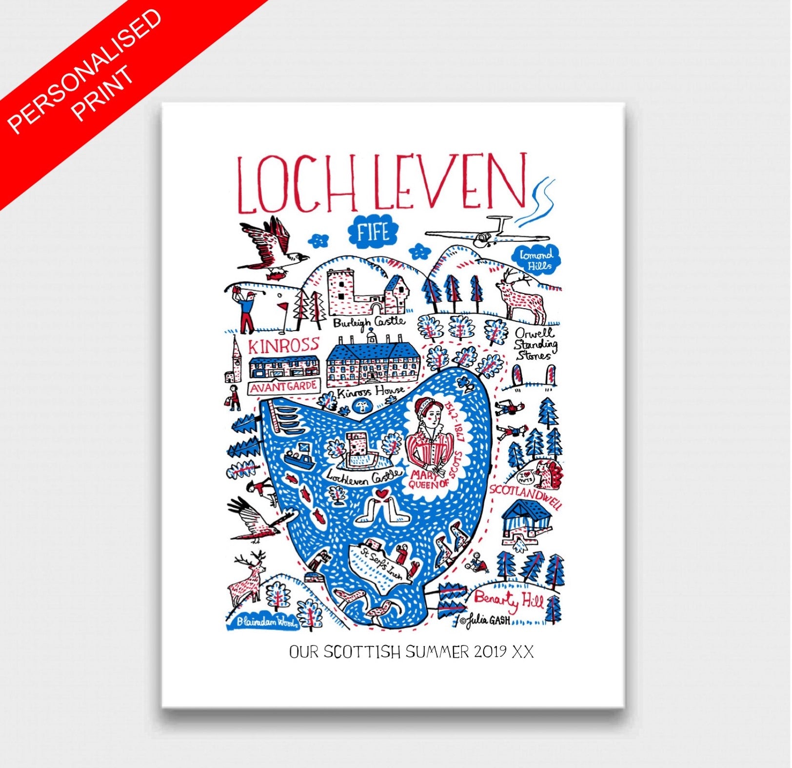 Loch Leven Art Print - Julia Gash