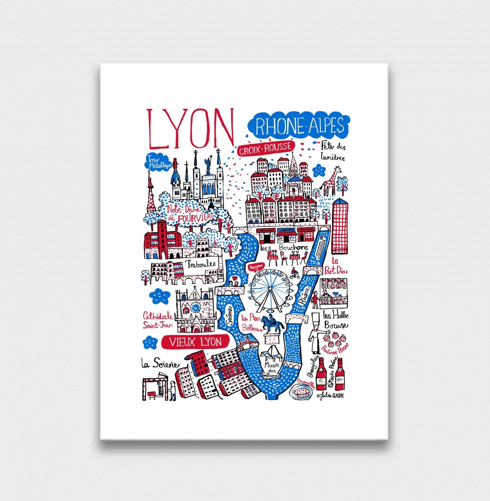 Lyon Notre Dame  Art Print - Julia Gash