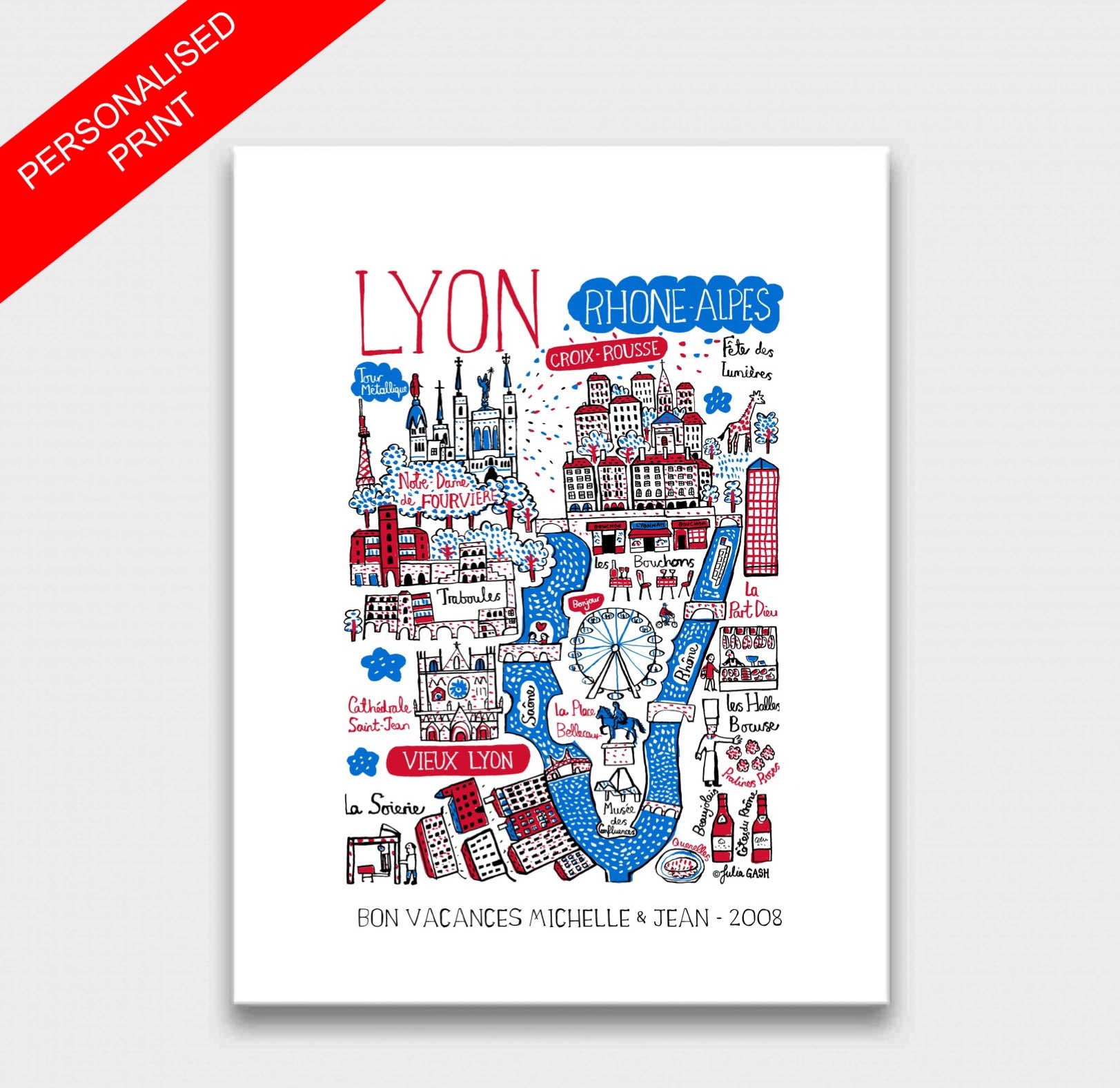 Lyon Notre Dame  Art Print - Julia Gash