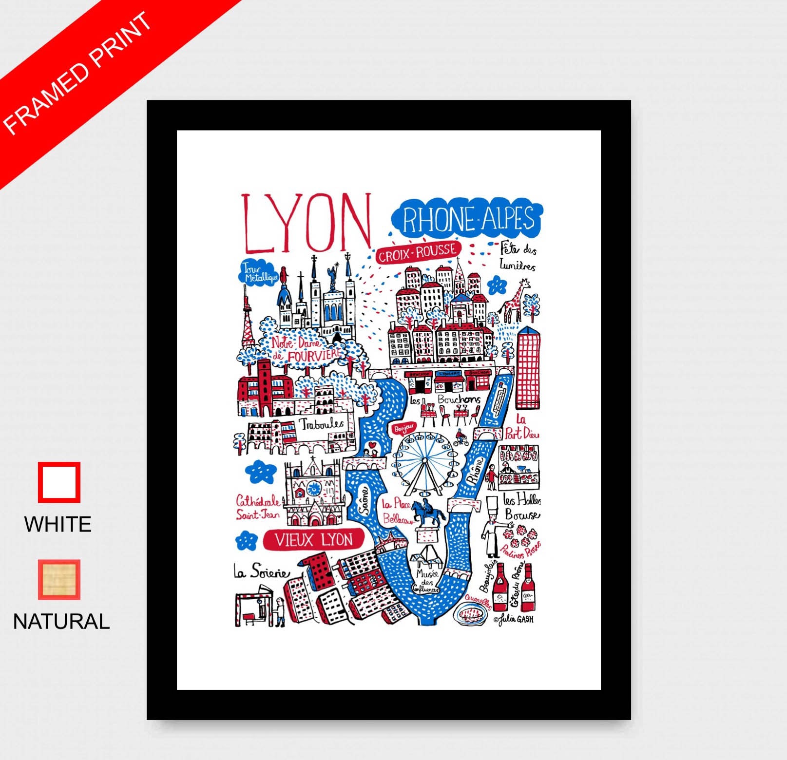 Lyon Notre Dame  Art Print - Julia Gash