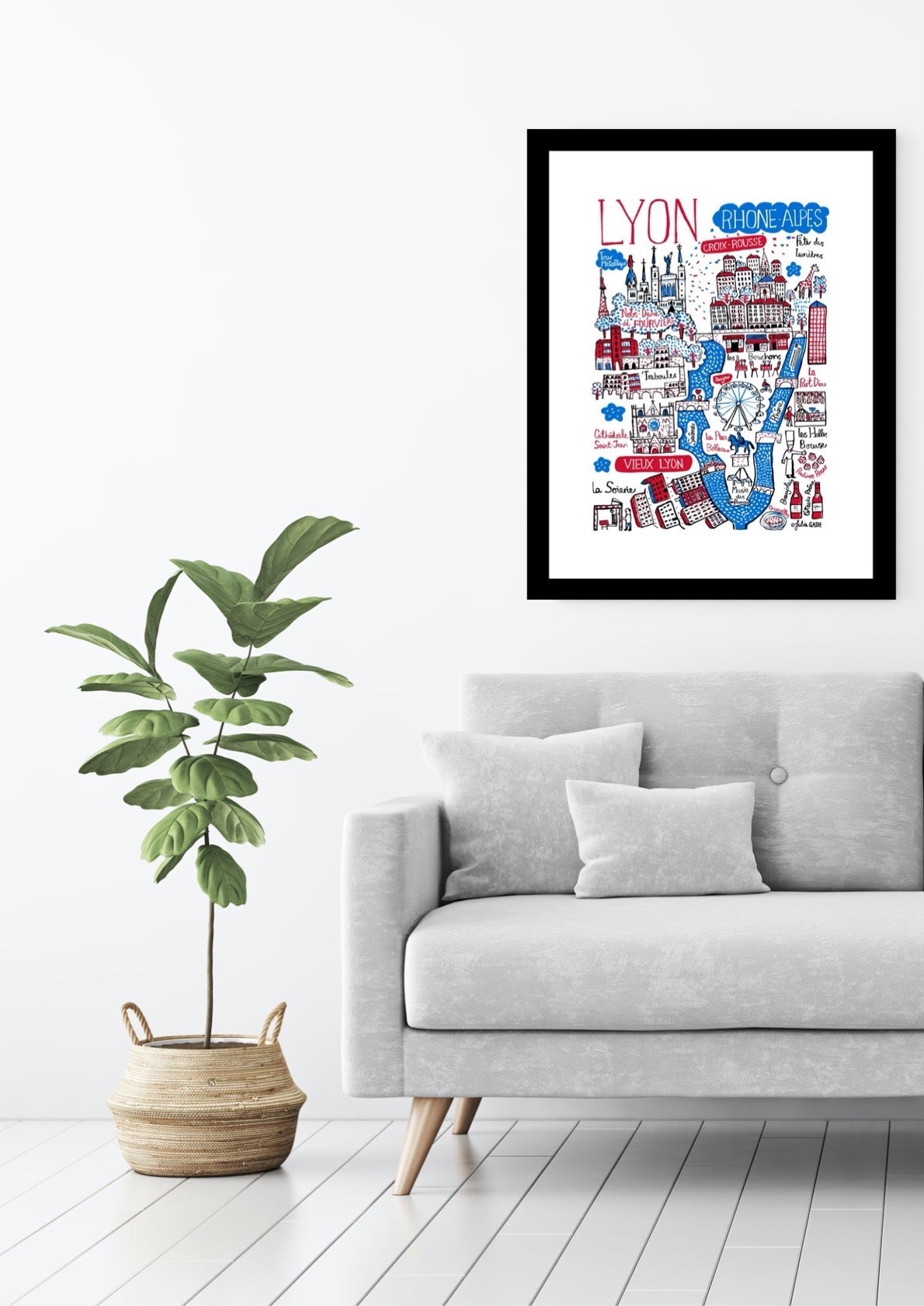 Lyon Notre Dame  Art Print - Julia Gash