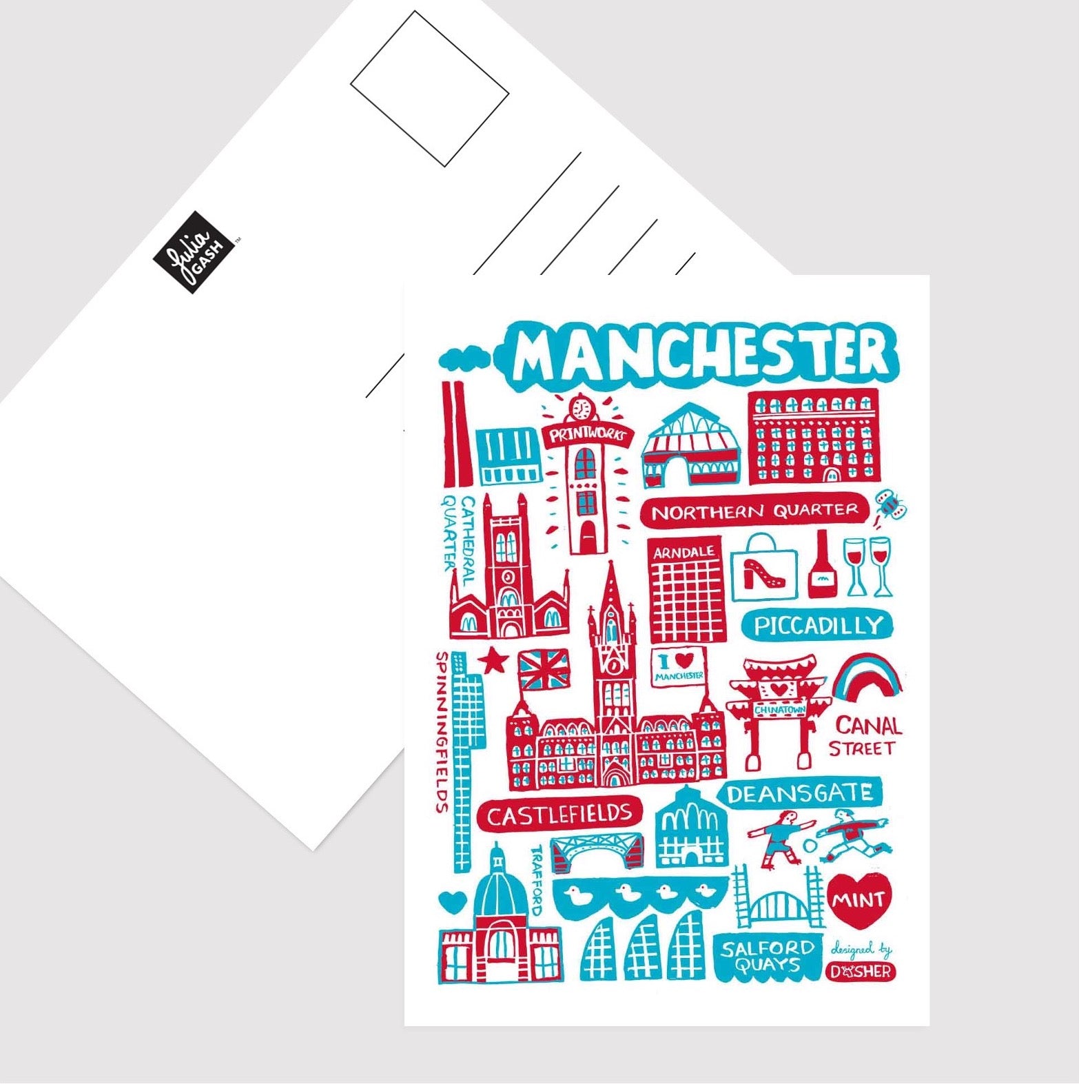 Manchester by Dasher Postcard - Julia Gash
