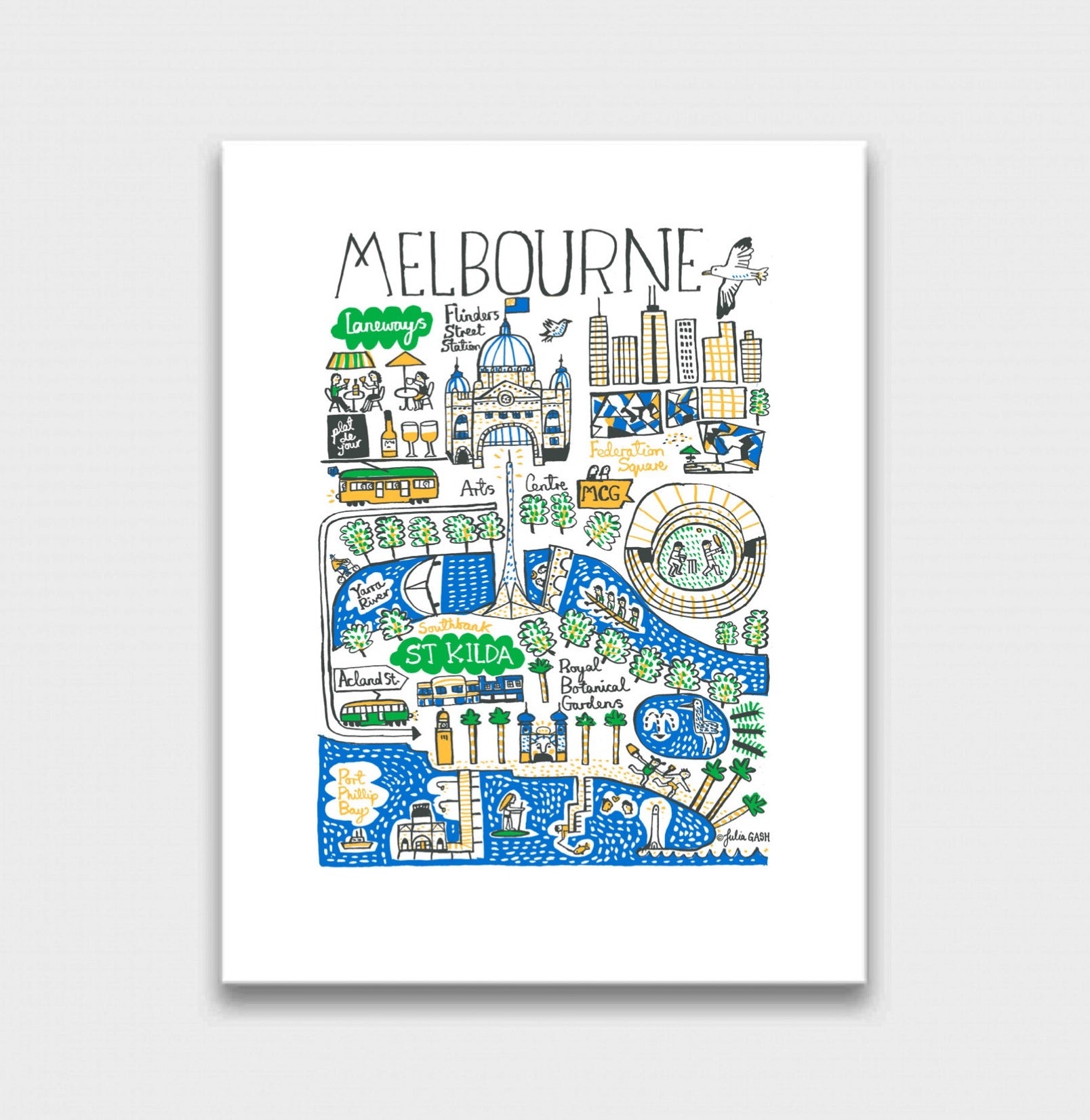 Melbourne Australia Art Print - Julia Gash