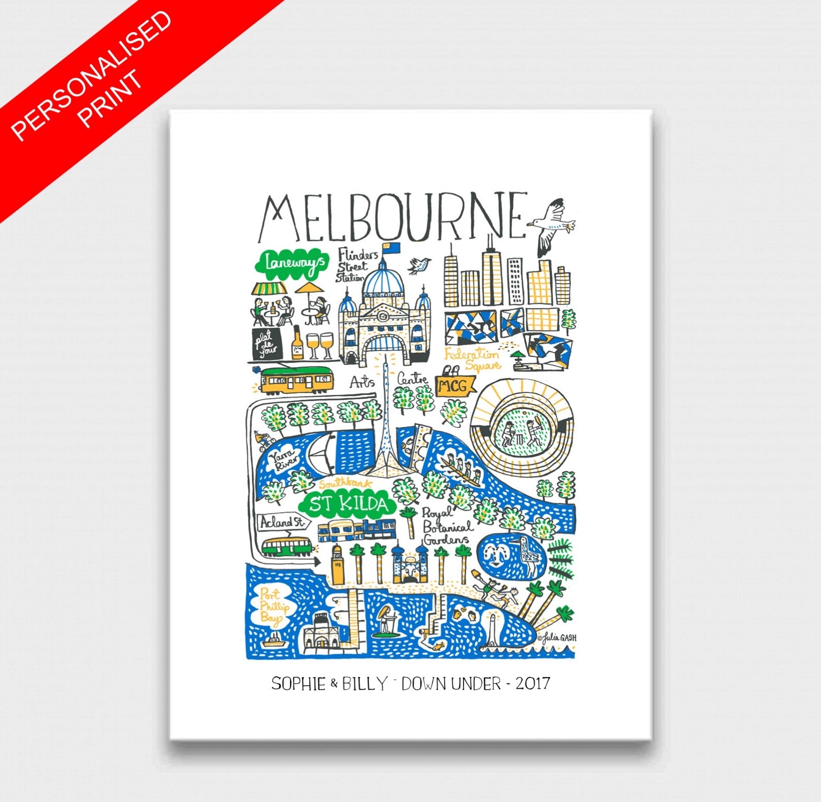 Melbourne Australia Art Print - Julia Gash