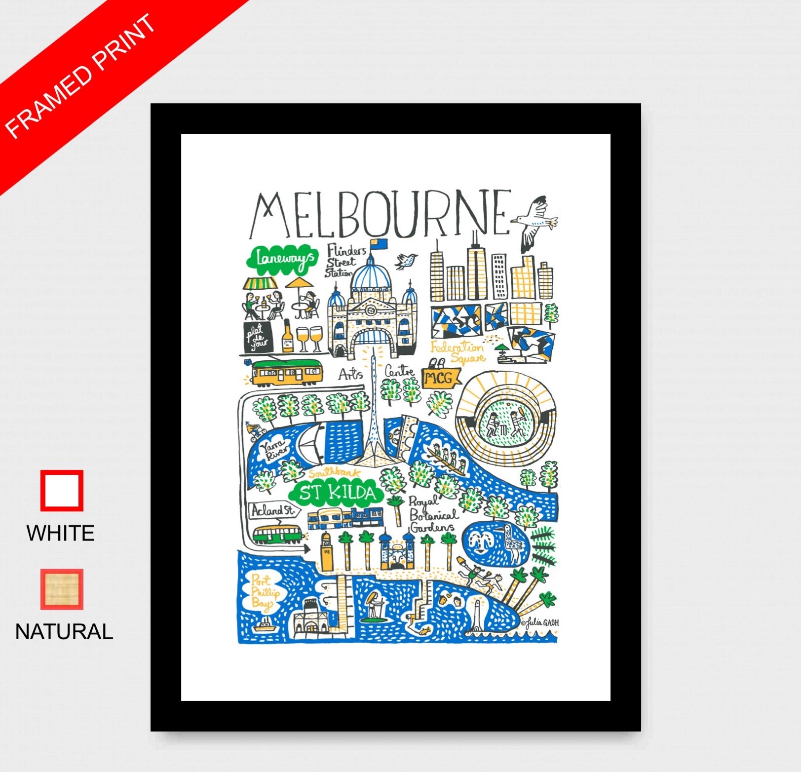 Melbourne Australia Art Print - Julia Gash