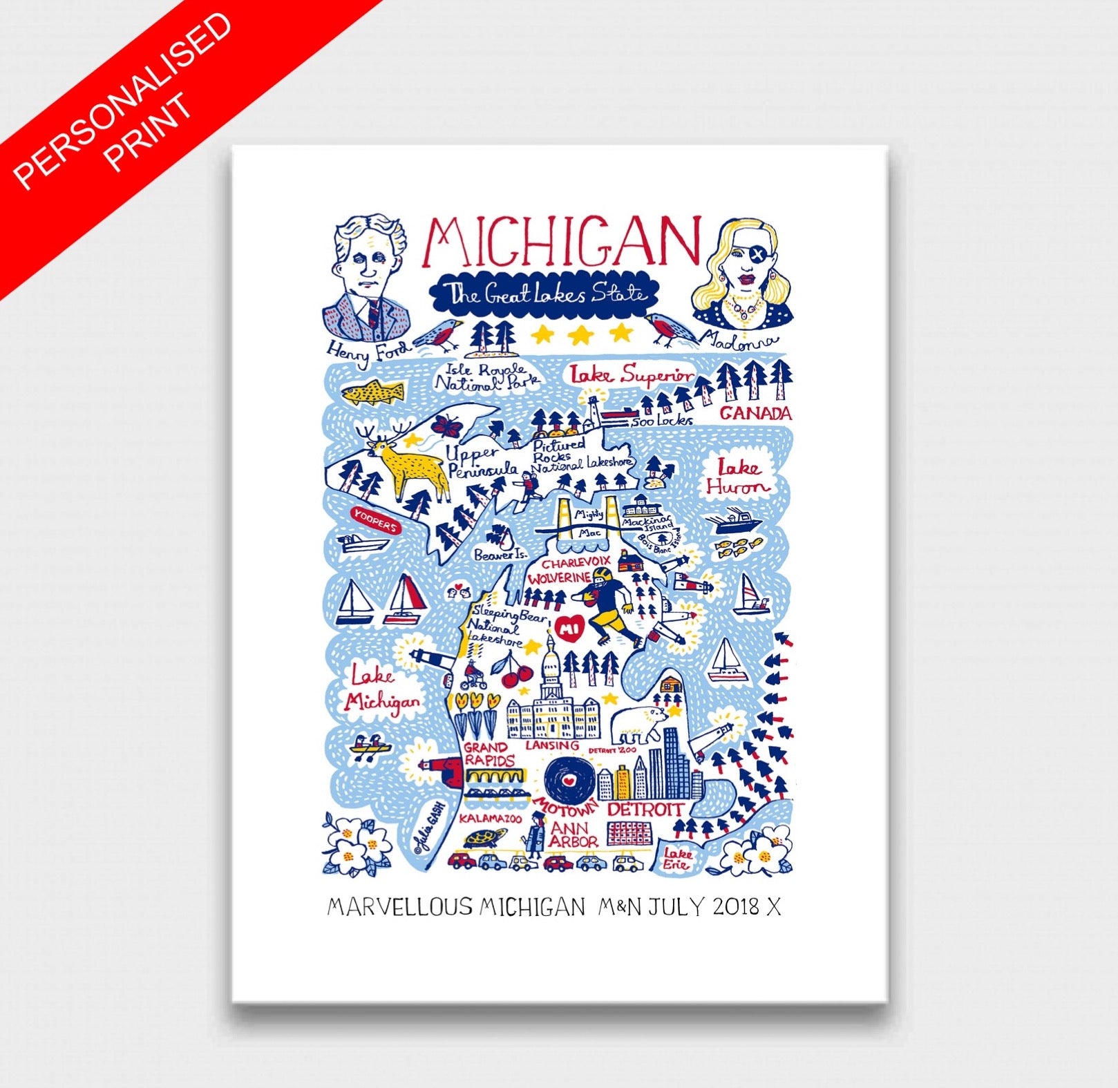 Michigan Art Print - Julia Gash