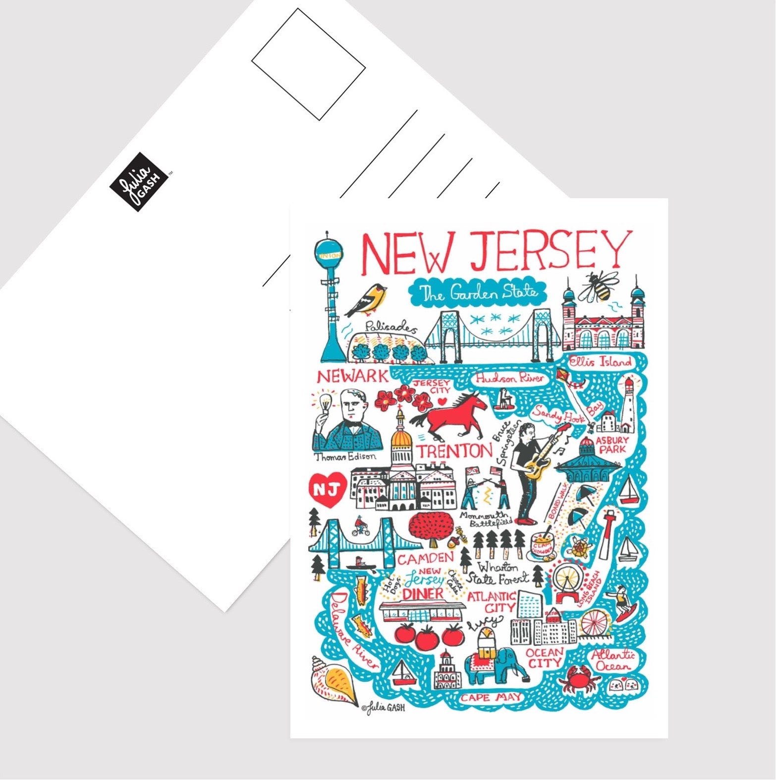 New Jersey Postcard - Julia Gash