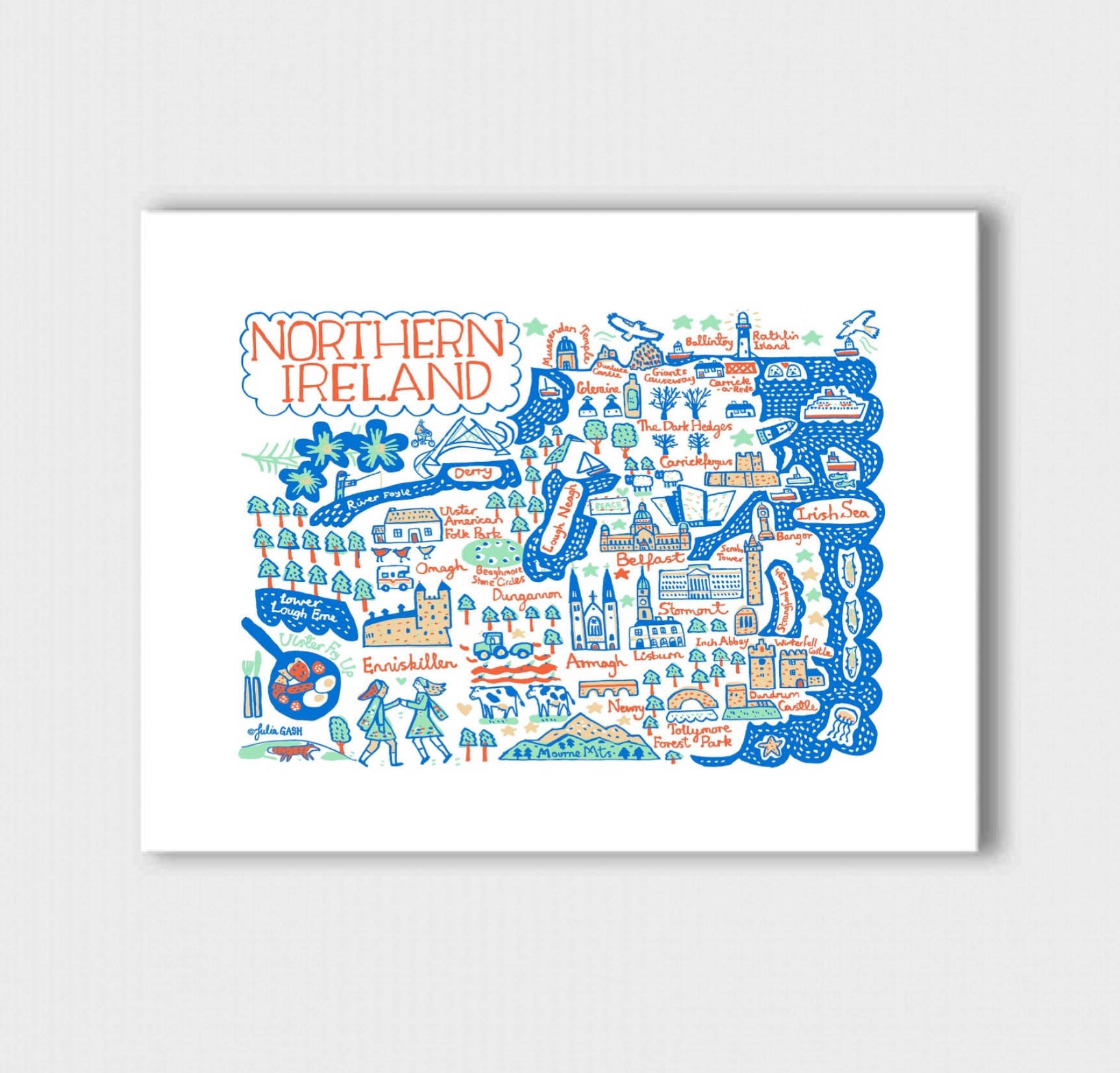 Northern Ireland Art Print - Julia Gash