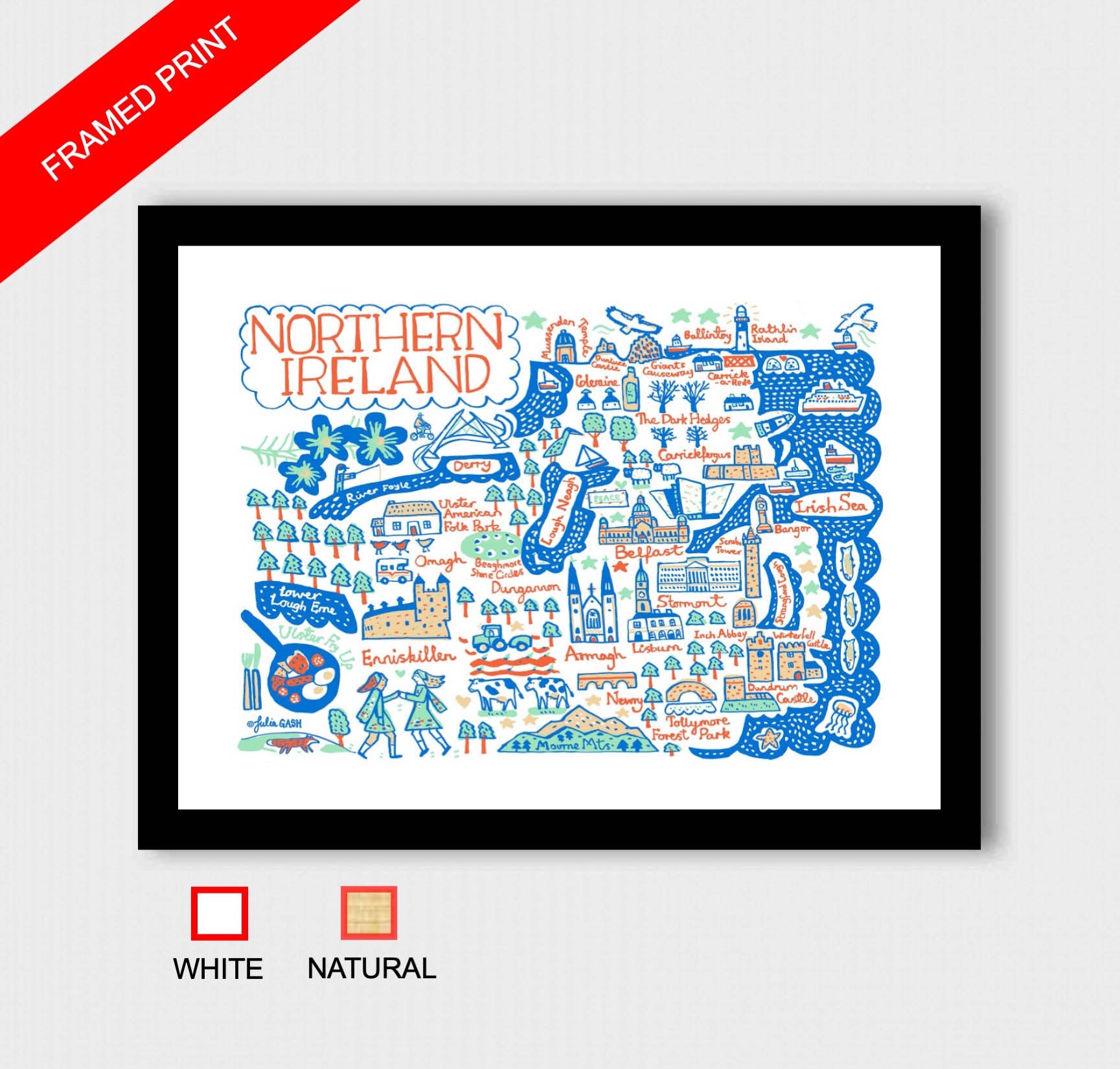 Northern Ireland Art Print - Julia Gash