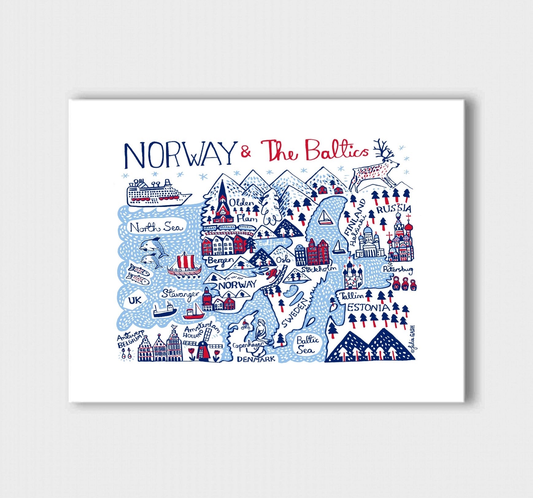 Norway & The Baltics Art Print - Julia Gash