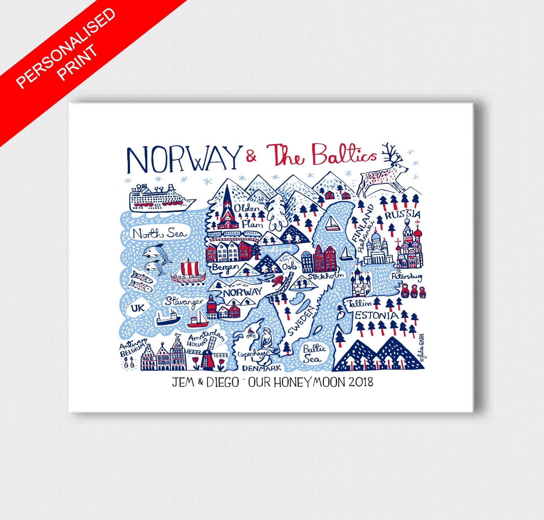 Norway & The Baltics Art Print - Julia Gash