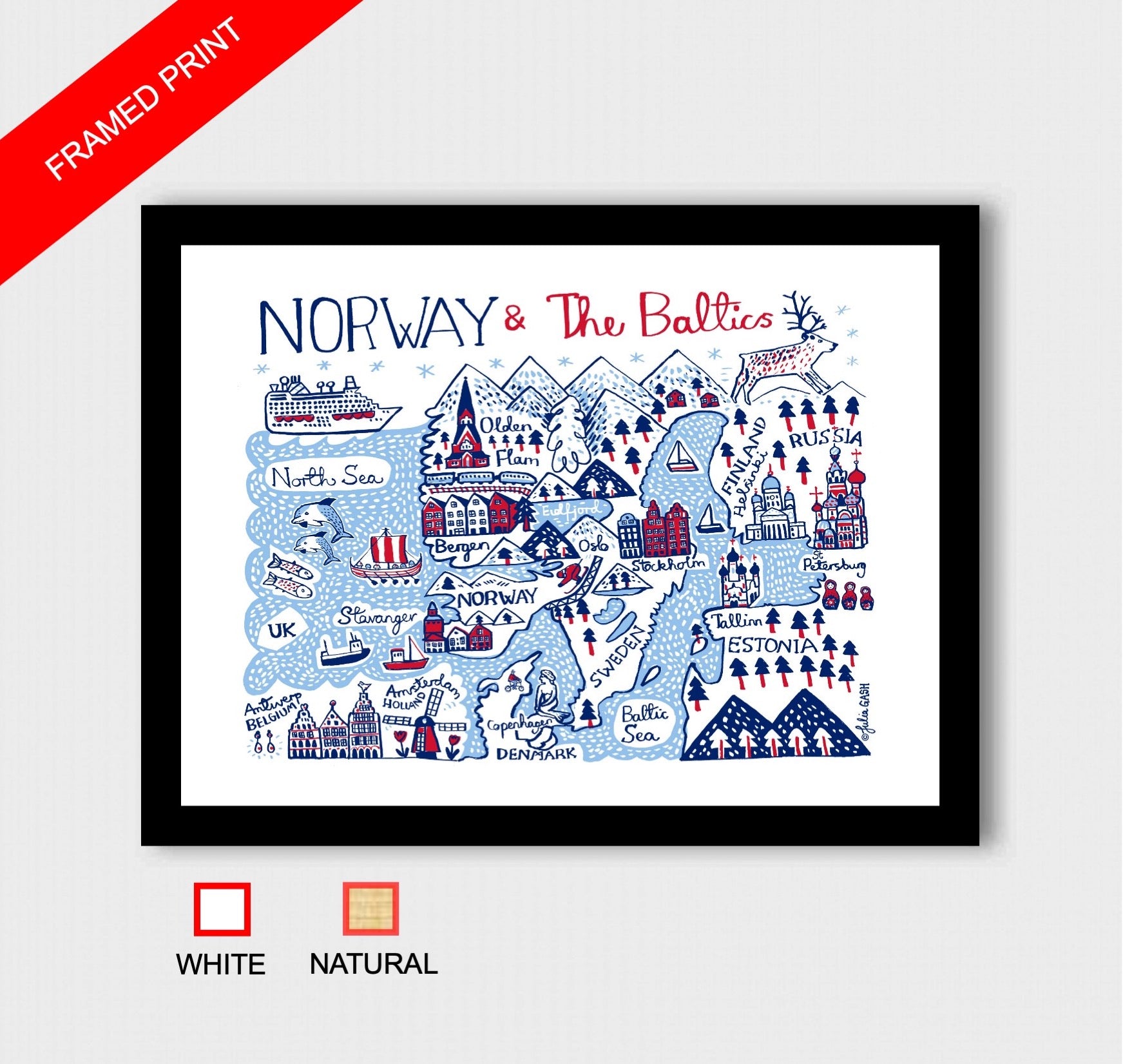 Norway & The Baltics Art Print - Julia Gash