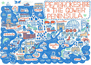 Pembrokeshire & The Gower Art Print - Julia Gash