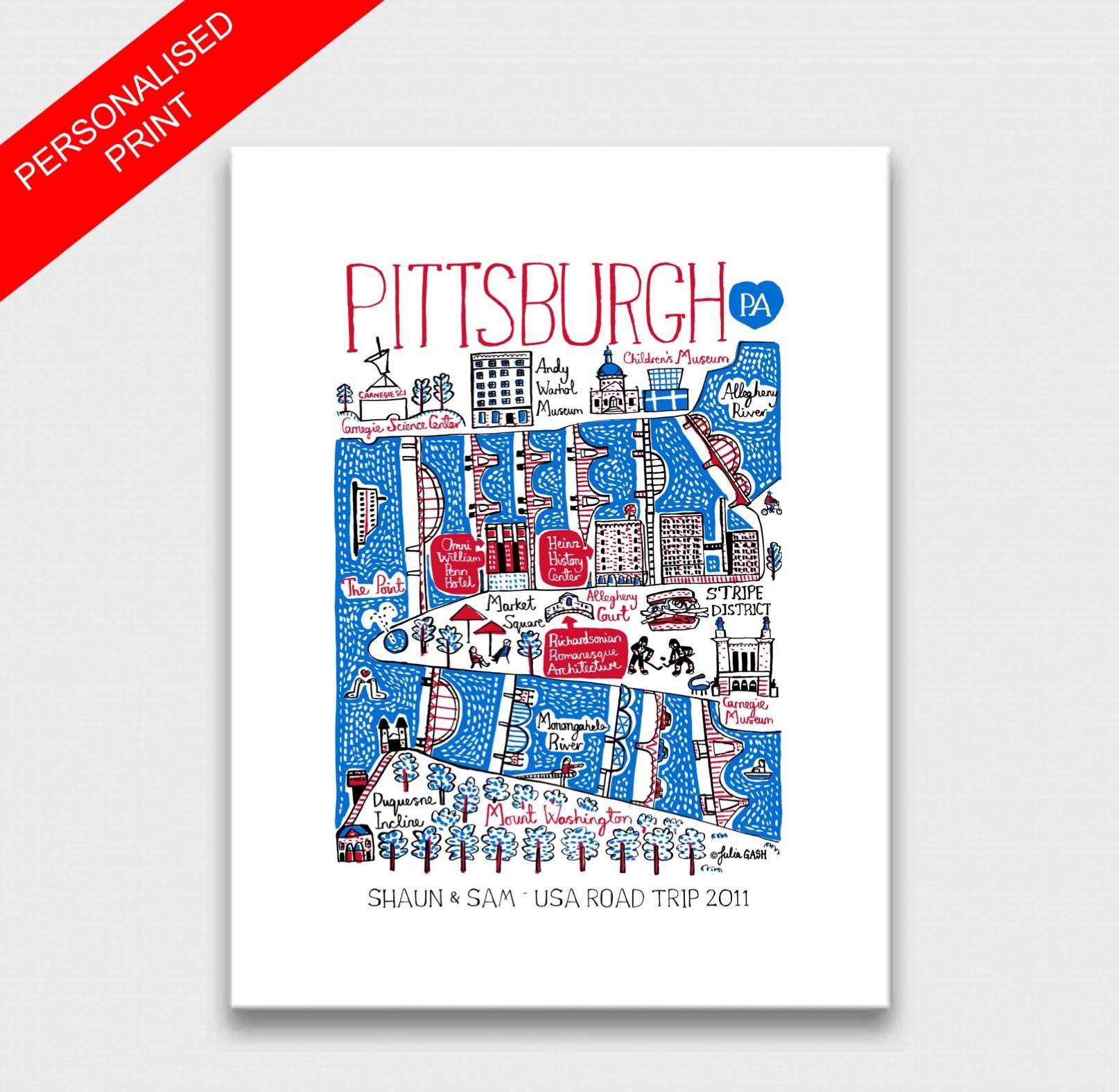 Pittsburgh Art Print - Julia Gash