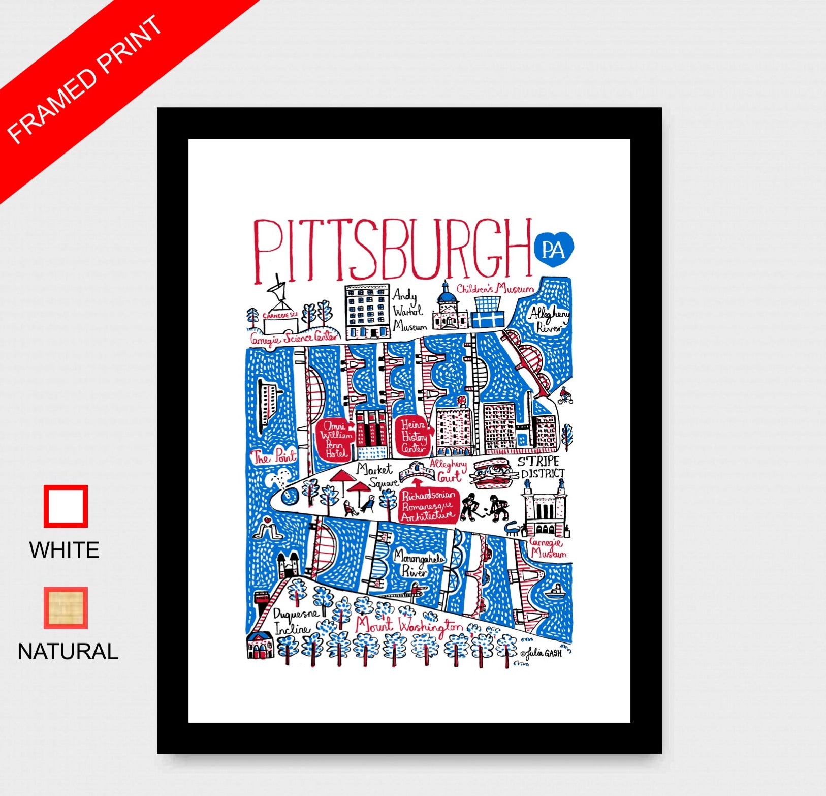 Pittsburgh Art Print - Julia Gash