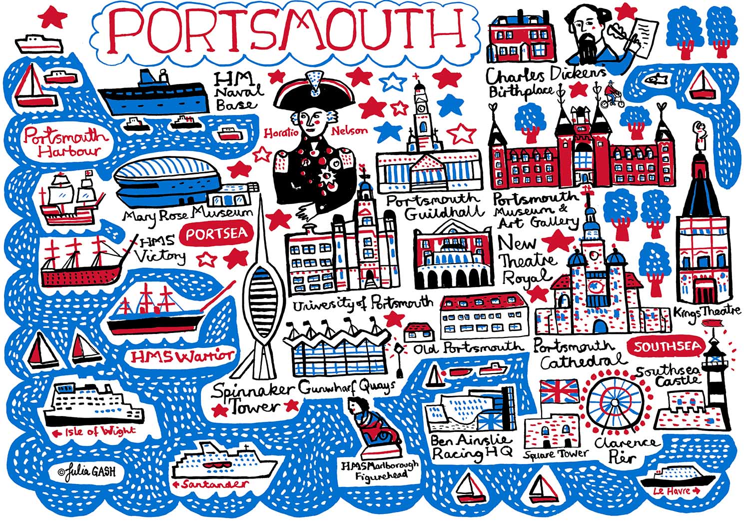 Portsmouth Art Print - Julia Gash