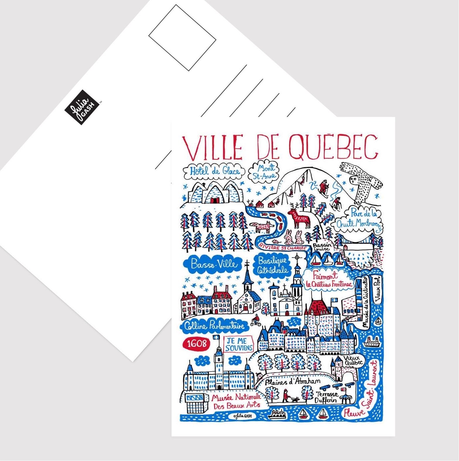 Ville de Quebec Postcard - Julia Gash