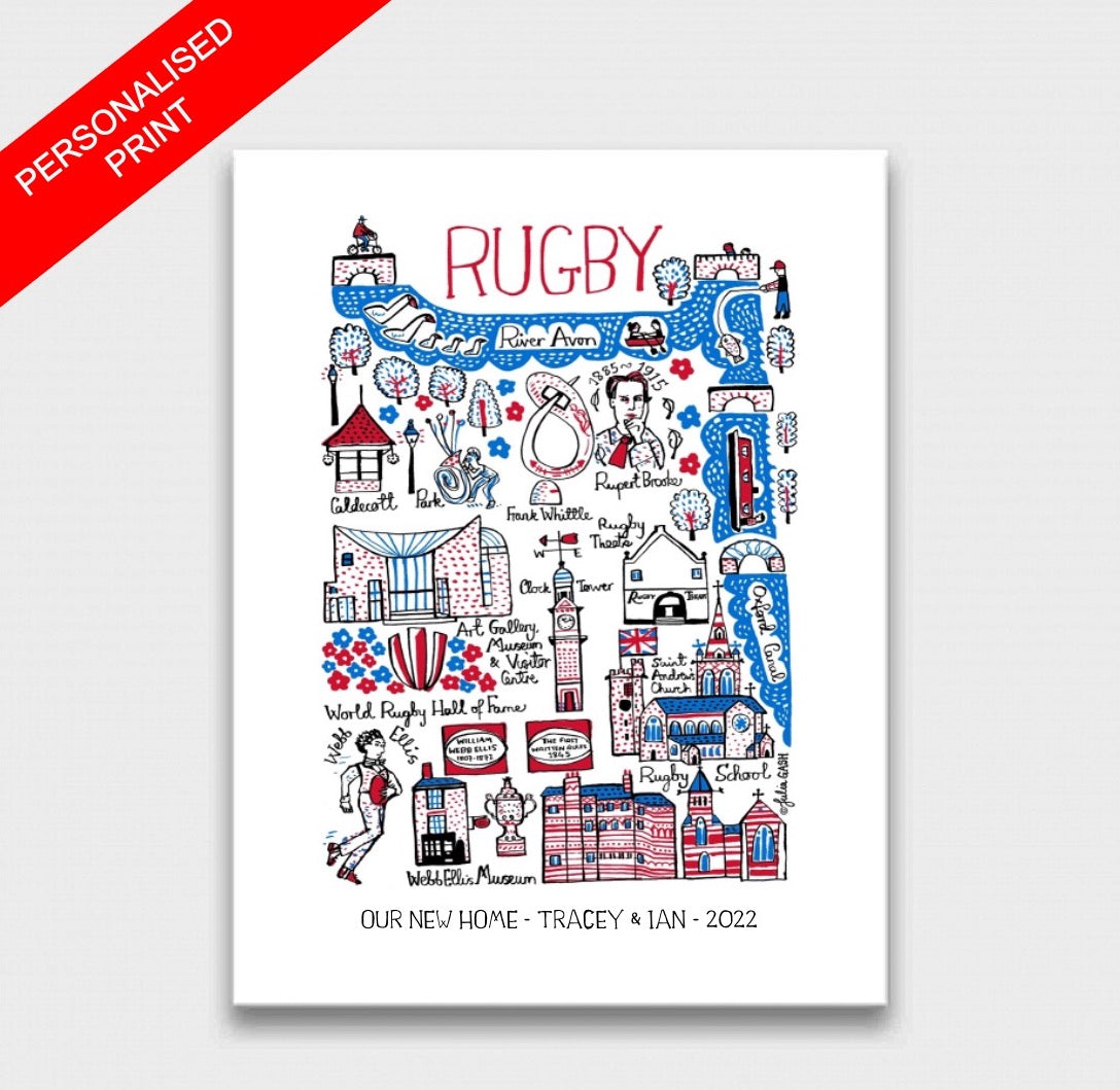 Rugby Art Print - Julia Gash