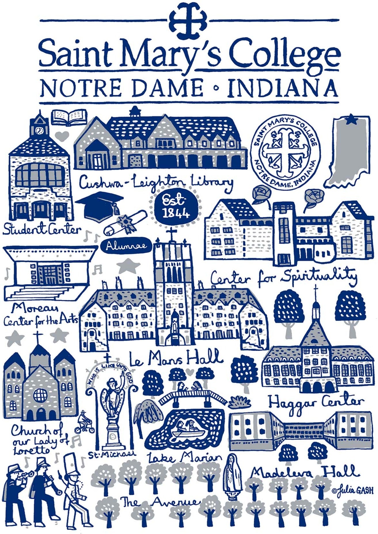 College Of Saint Mary Logo Saint Mary Of The Woods College Logo