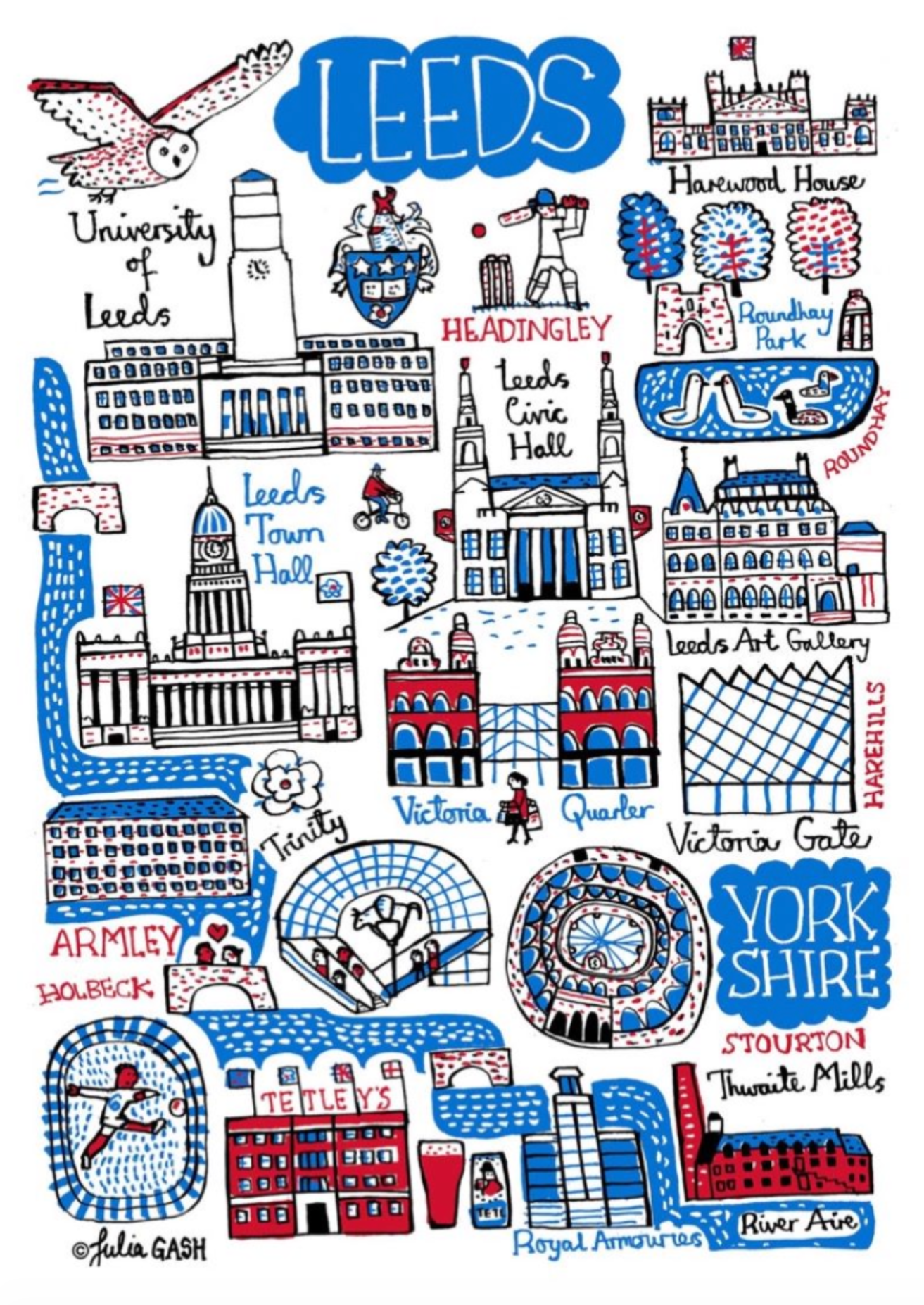 Leeds Art Print - Julia Gash