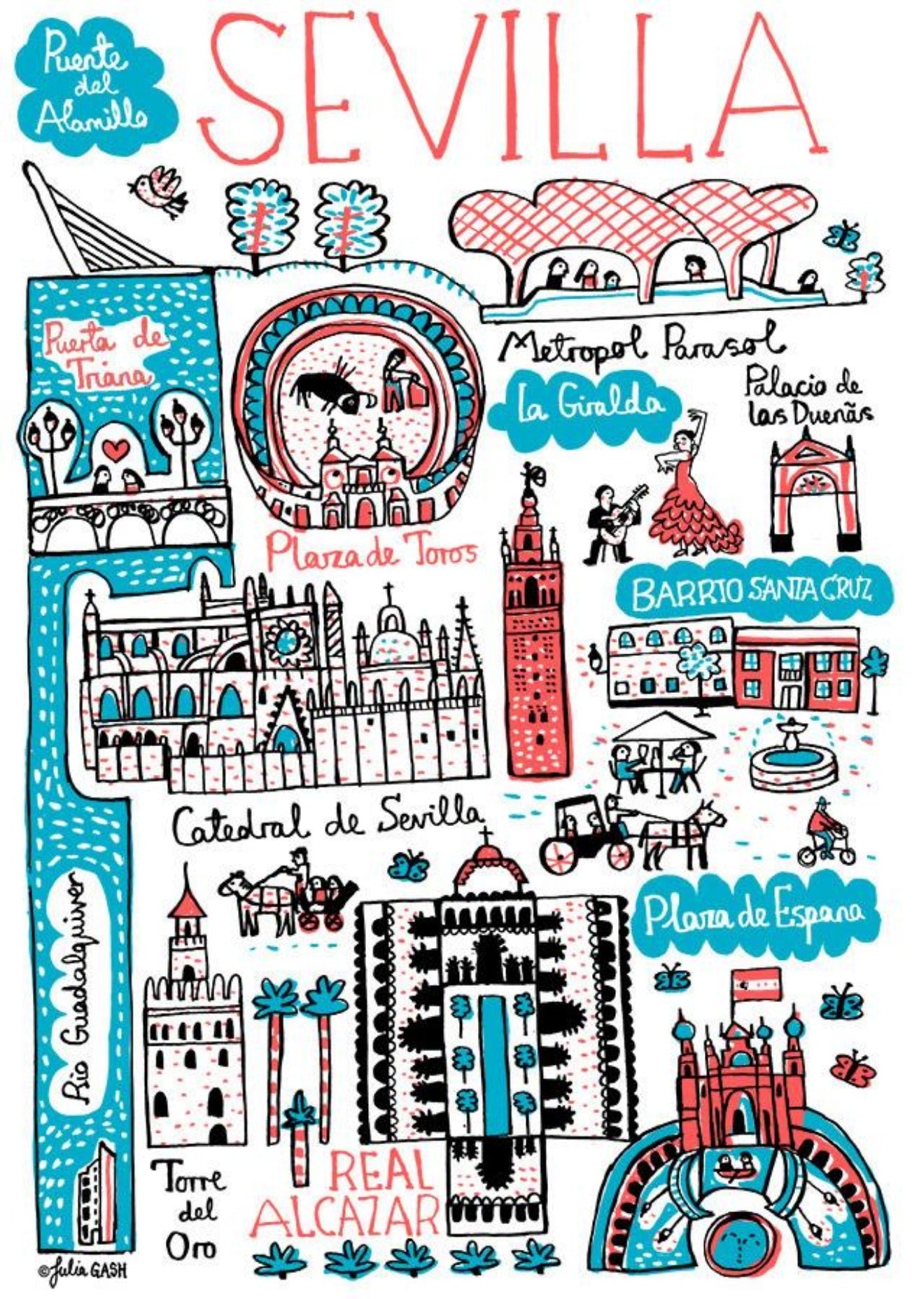 Sevilla Postcard by Julia Gash
